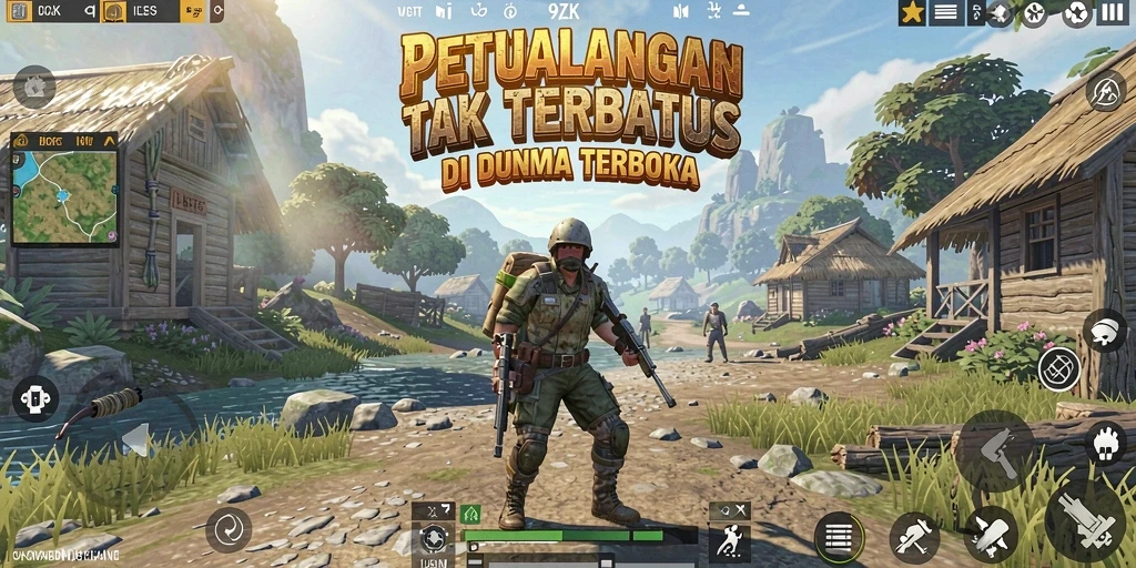 Screenshot gameplay Open World penuh aksi di 9ZK.
