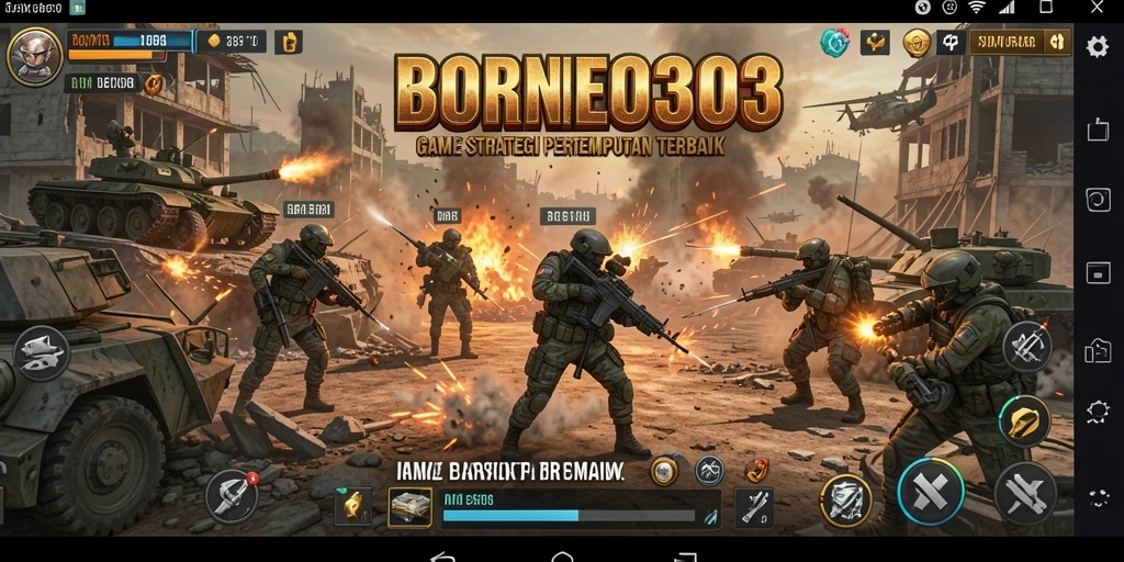 Tampilan gameplay mendebarkan dalam BORNEO303 saat berstrategi.