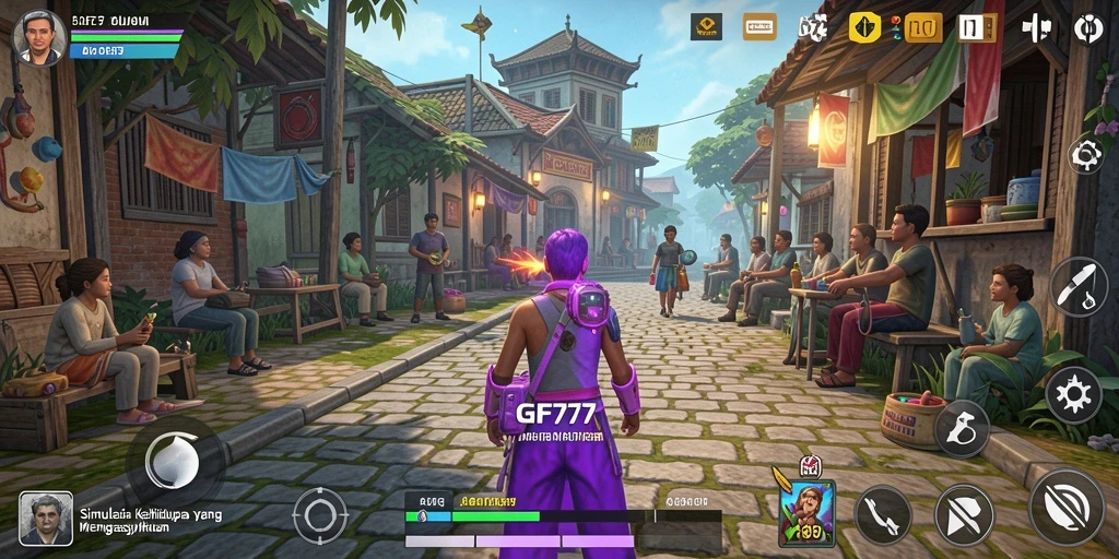 Tampilan gameplay menarik di GF777 dengan simulasi kehidupan yang memukau.