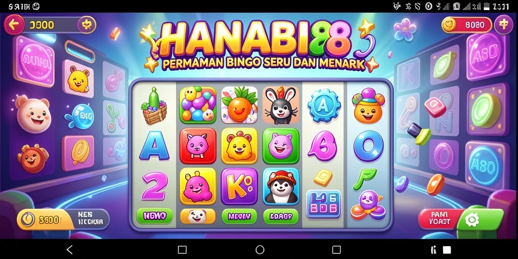 Tangkapan layar menunjukkan gameplay Bingo yang penuh warna dan menarik.