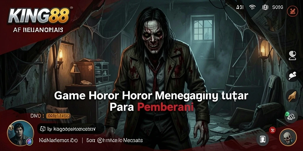 Screenshot KING88 menampilkan karakter yang terjebak di tempat angker.