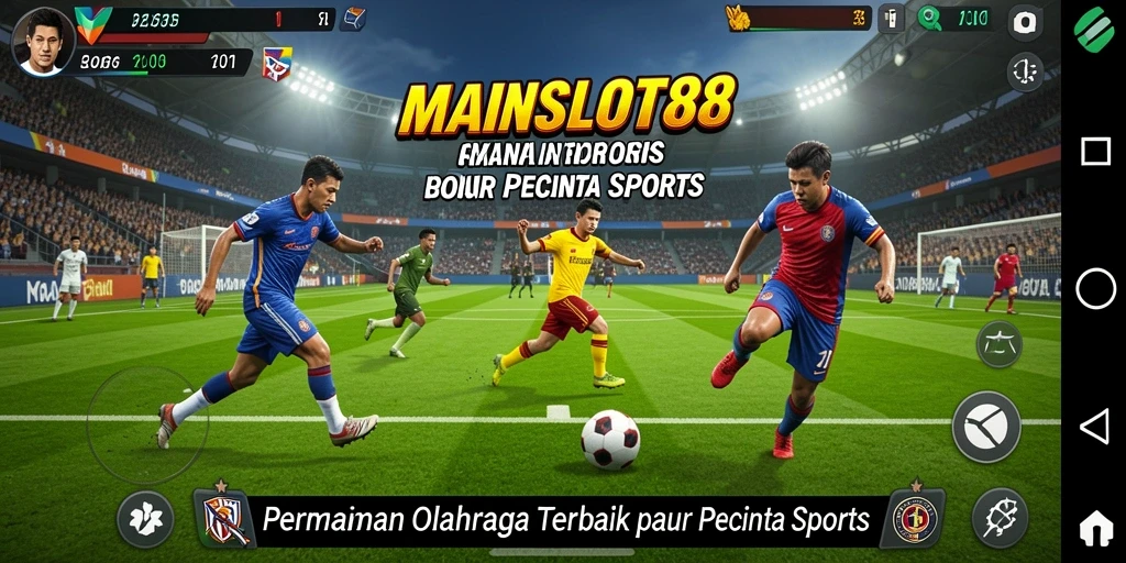 Tampilan gameplay olahraga yang seru dan interaktif.