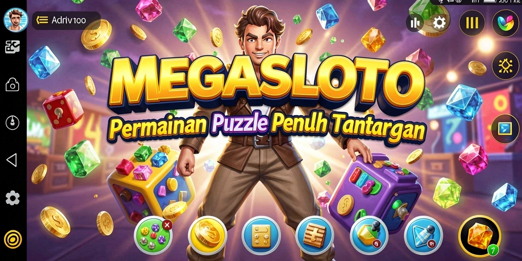 Tampilan gameplay <strong>MEGASLOTO</strong> yang seru dan menantang.