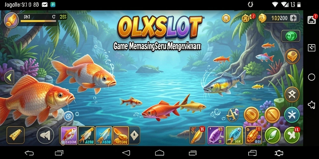 Tampilan gameplay OLXSLOT dengan aksi memancing yang dinamis.