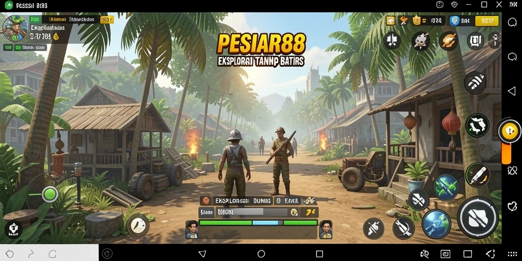 Gameplay PESIAR88 menunjukkan kebebasan eksplorasi dunia yang luas.