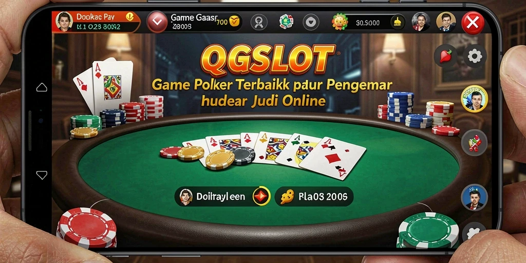 Screenshot QQSLOT menampilkan gameplay Poker yang mendebarkan dan interaktif.