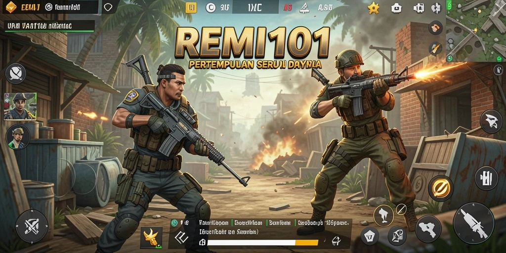 Gameplay seru dan menegangkan di REMI101 Battle Royale.